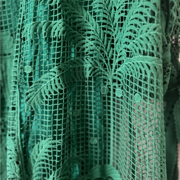 FARM Rio Green Morada Boa Guipure Lace Maxi Dress - Picture 12 of 16